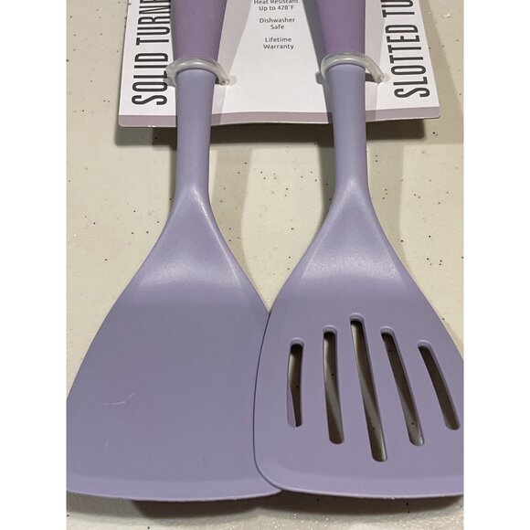 Cuisinart Nylon Solid Turner & Slotted Turner lavender purple NEW WITH TAGS! - Picture 3 of 4